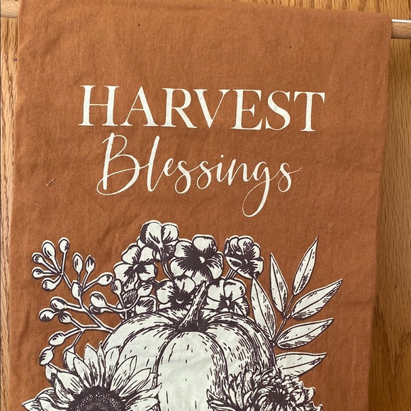 Harvest Blessings Brown Kitchen Towel - Picture 2 of 5